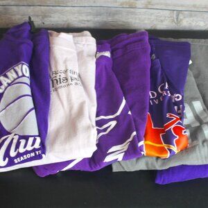 GRAND CANYON UNIVERSITY T-Shirt Lot of 6 Woman Size M-L Purple Logo Short Sleeve
